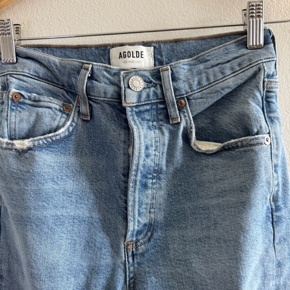 Agolde Riley High Rise Distressed Jeans size 24 - Picture 6 of 9